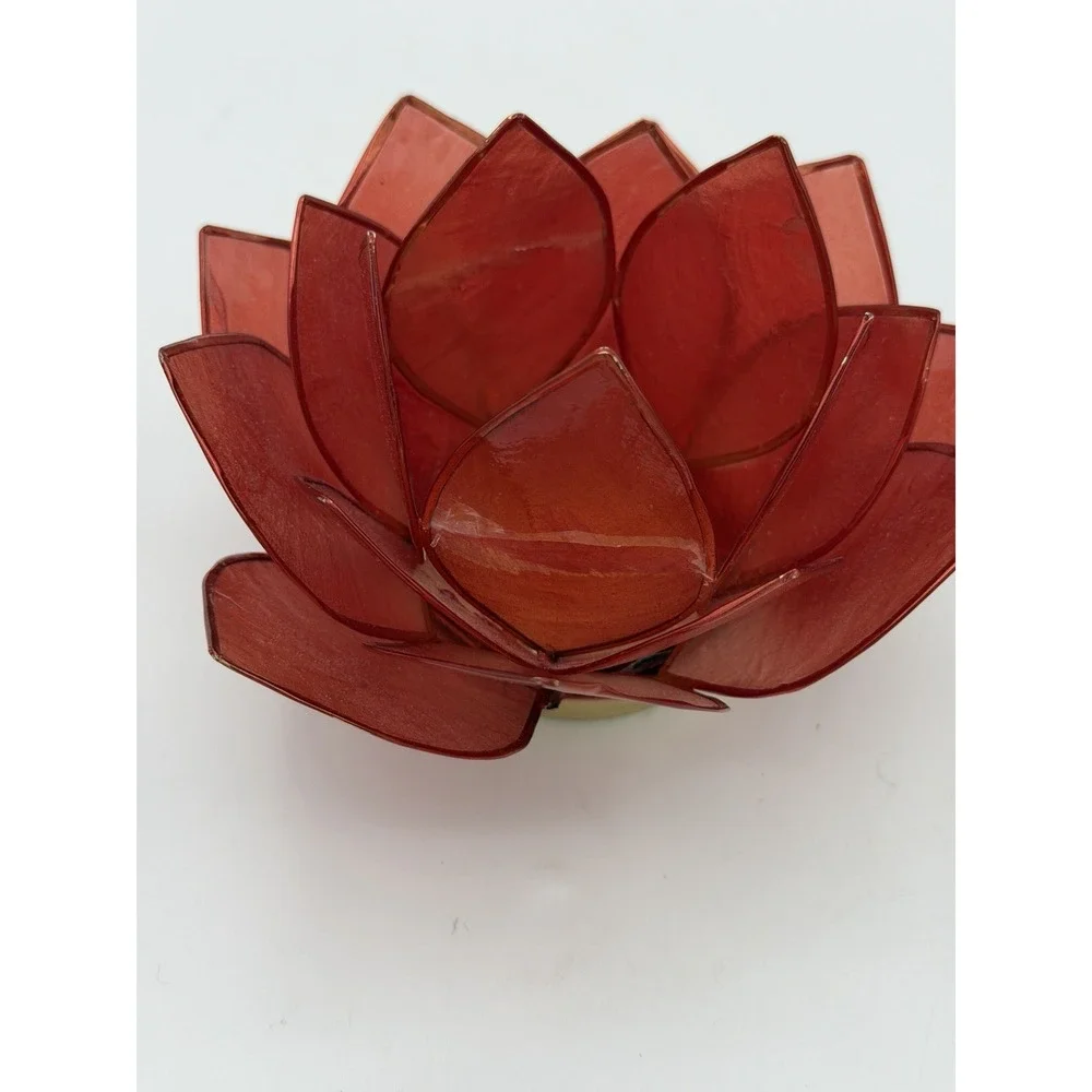 Vintage Handcrafted lotus flower tealight candle Holder